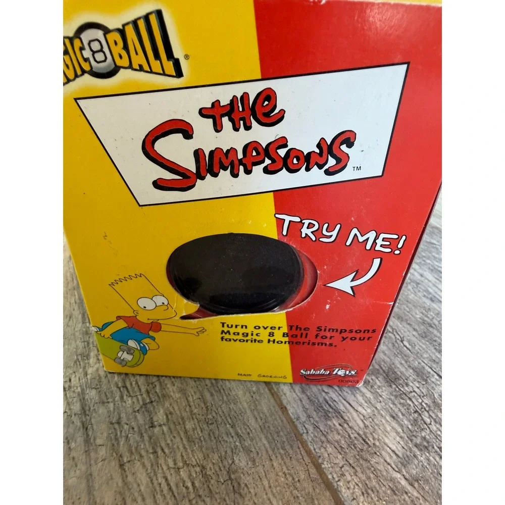 The Simpsons Magic 8 Ball Homerisms Vintage 2002 NWT Yellow Sababa Toys Grandpa